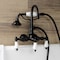 Kingston Brass AE9T0 Wall Mount Clawfoot Tub Faucet, Matte Black AE9T0 - alternate 6